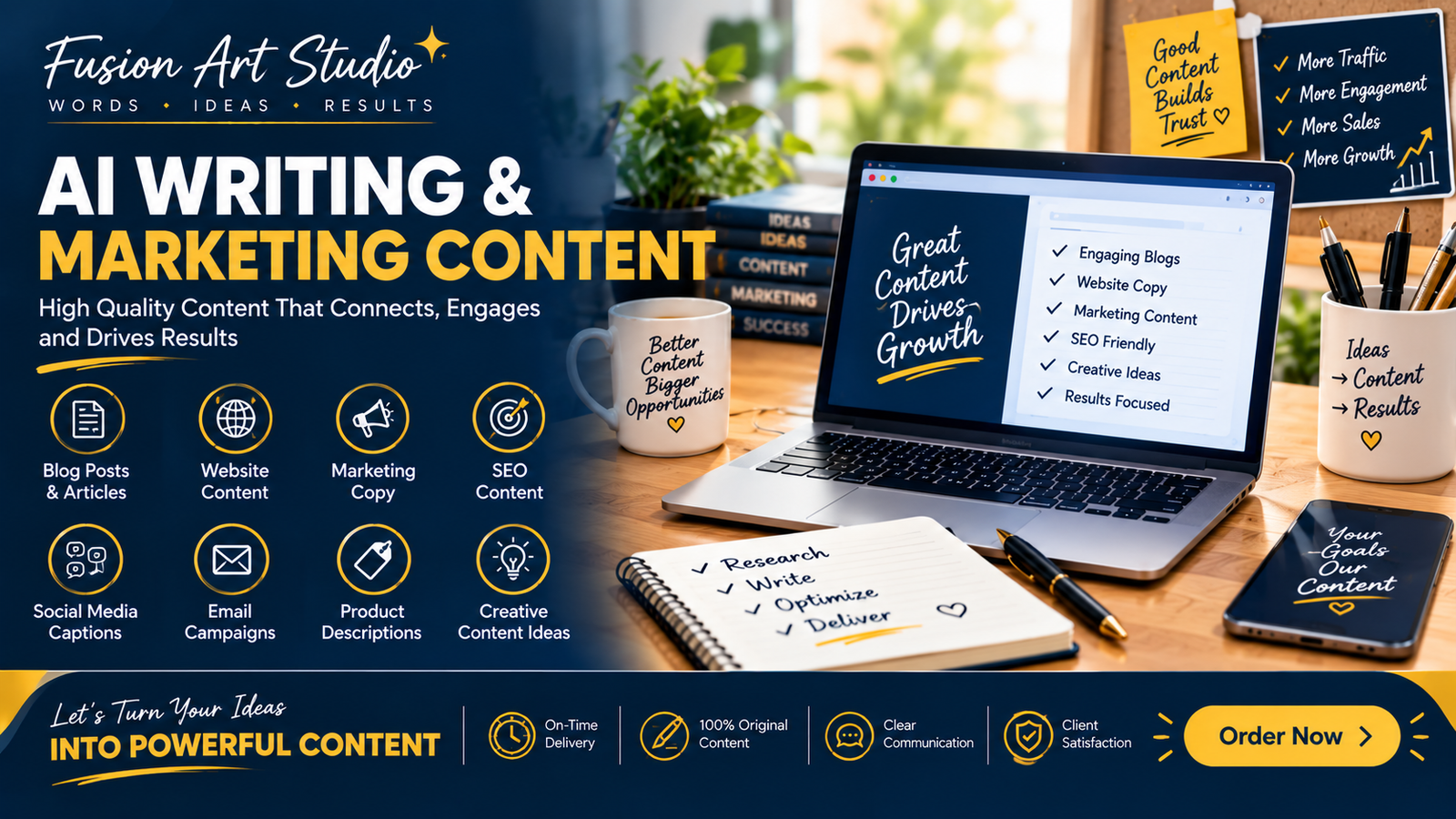 AI Content Creation Services for Social Media and Marketing